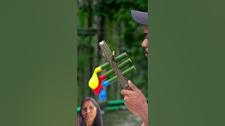 DIY Bamboo Creations Black Tree And Colour balloons slingshots #bamboo #slingshot #shorts
