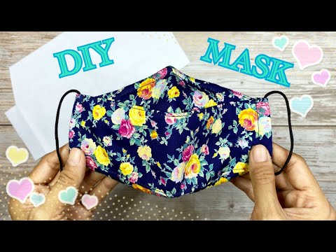DIY 3D Face Mask 3 Layers | How to Make Mask at Home | Easy Pattern & Sewing | Breathable Mask