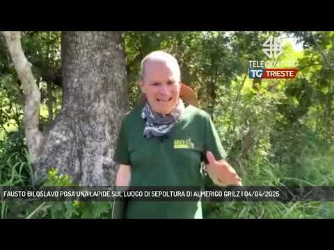 FAUSTO BILOSLAVO POSA UNA LAPIDE SUL LUOGO DI SEPOLTURA DI ALMERIGO GRILZ | 04/04/2025