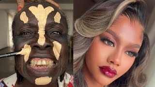 Bomb Viral Grandma  😱🔥 Bridal Makeup And Gele Transformation 😳 Cirurgia Plastica 💉💉🔥