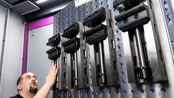 MONSTER Vise Installation on 100,000 Pound 5 Axis 5 Axis CNC Machine