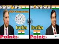 Ratan tata  vs mukesh ambani  comparison  most richest businessman comparison  kp techie