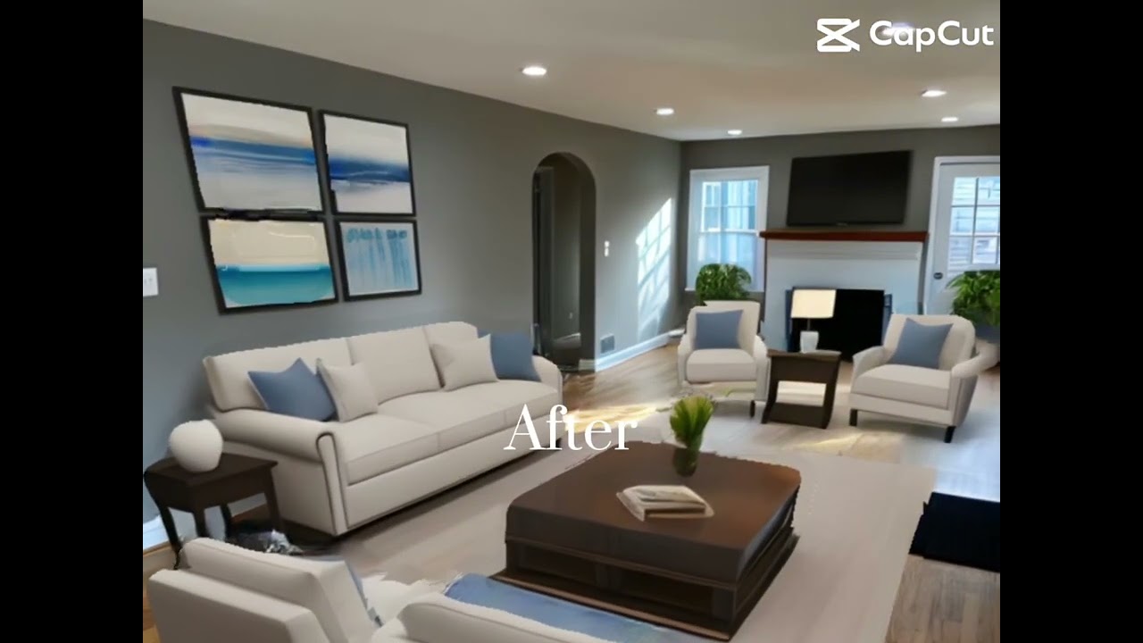 Before and after living room renovation 