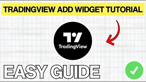 How To ADD TradingView Widget (EASY) 2026