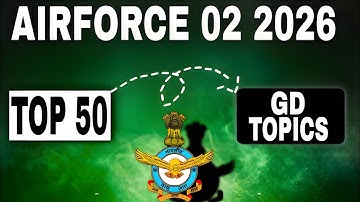 Airforce Top 50 GD Topics🔥✈️| Every Time Repeat 🔁| Phase-2 Date Out😱