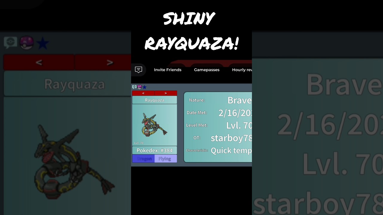 Getting *SHINY* Rayquaza In Project Polaro Roblox ! 