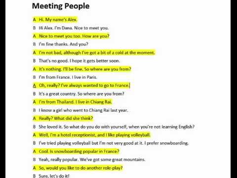 Meeting People Role Play Youtube Meeting People Role Play Youtube