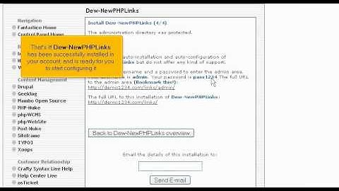 Installing Dew New PHP Links