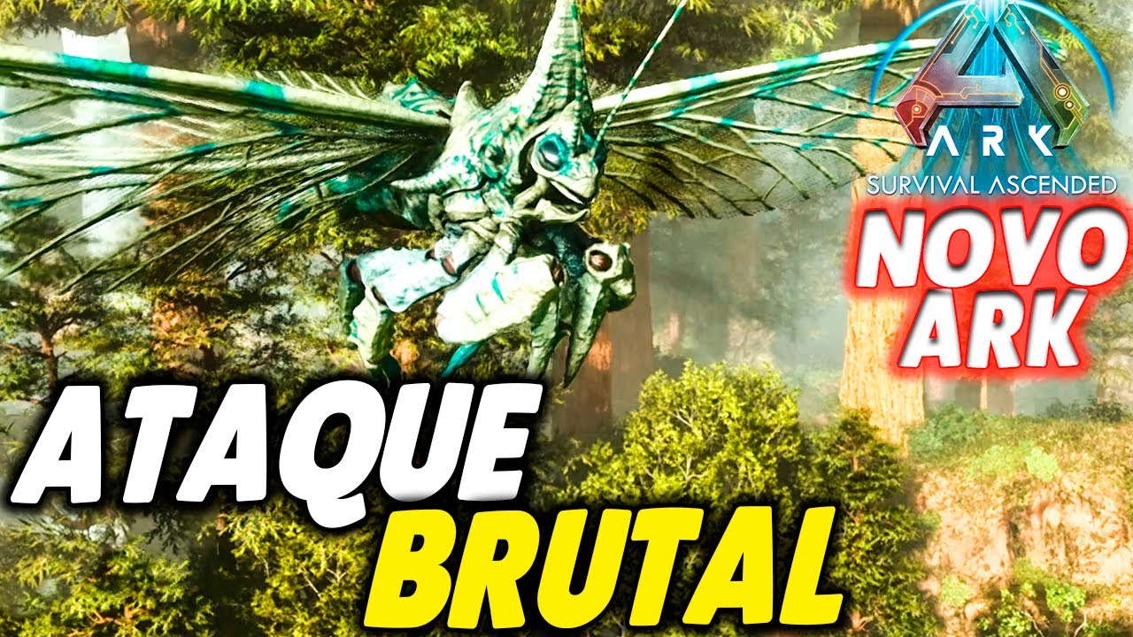 ATAQUE BRUTAL DO NOVO DINO RHYNIOGNATHA DO NOVO ARK - ARK SURVIVAL ...