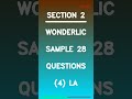 Wonderlic Sample 28 Questions 4 La Latest