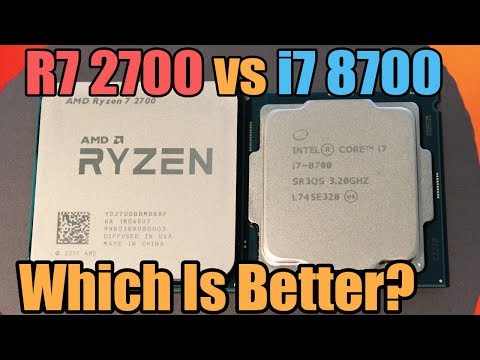 Ryzen 7 2700 vs Intel i7 8700 Showdown - Non-X vs Non-K Comparison!