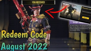 Call Of Duty Mobile Redeem Code august 2022 | Today Redeem Code Codm | New Redeem Code Codm 2022