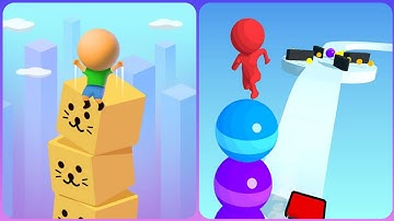 Cube surfer 3d Vs Stack Rider 3D🍓🍓❤️💔All Levels Gameplay WW2Z