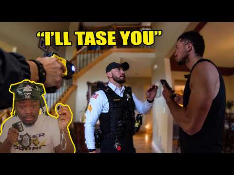 CRAZY Deadbeat Son Gets Tased After Punching & Kicking The WRONG Cops