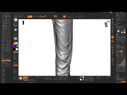 Zbrush: sculpting cloth with Deco brush - YouTube