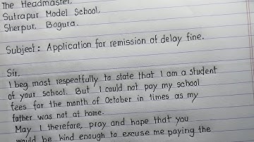 Remission of delay fine -Application Writing | Remission of fine #makeducation #application #english