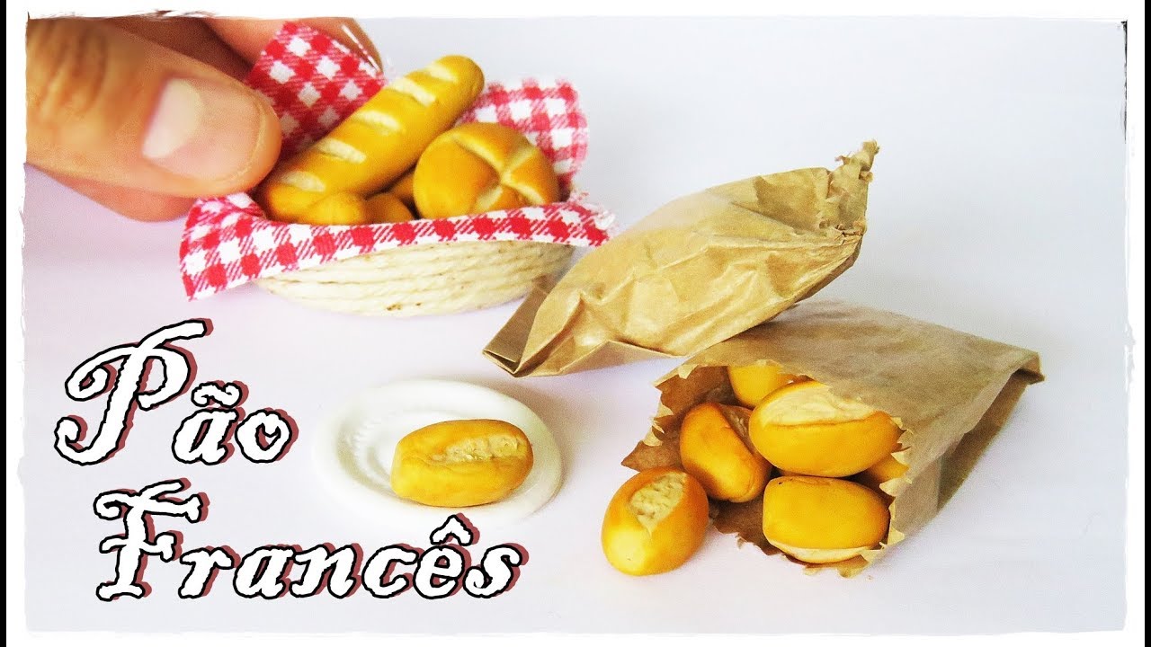 COMO FAZER PÃO FRANCÊS PARA BARBIE E CASA DE BONECAS SUPER FÁCIL TUTORIAL DE COMIDINHAS MINIATURAS