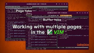 Working with multiple pages in the VIM