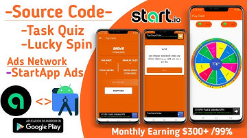 Source Code! StartApp Earning App! Spin+Task Android Studio! Php Admin Plan