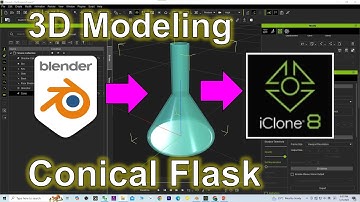 iClone Conical Flask 3D Modeling with Blender #iclone #blender #3dmodeling #conicalflask