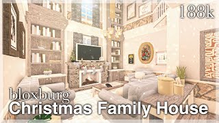 Bloxburg - Christmas Family House Speedbuild (interior   full tour)