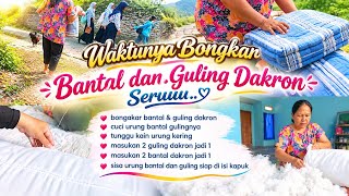HOBI GEBUK KASUR KAPUK ⁉️Bongkar bantal & guling dakron, jemur kasur kapuk.. @Hasinasine8 