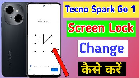 Tecno Spark Go 1 me screen lock kaise change kare / how to change screen lock in tecno spark go 1