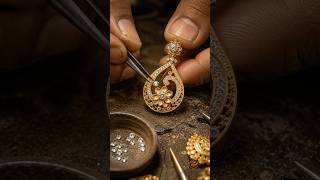 🔥 From Molten Gold to Luxury Earrings ✨ | Satisfying Jewelry Making #shorts