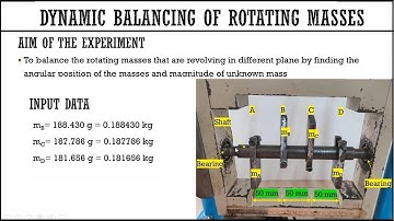 Dynamics of Machinery | Balancing of Rotating Masses in Different Plane | Experimental Study
