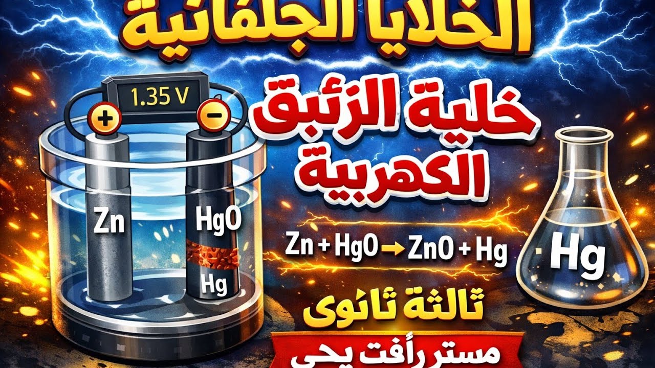 # الخلايا الجلفانية _ خلية  الزئبق  كيمياء كهربية ثانوية عامة #