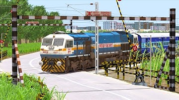 Train High Speed Crossing in Railway Gate | BUMPY RAILROAD | Train Simulator | Railwork | NTG GAMING
