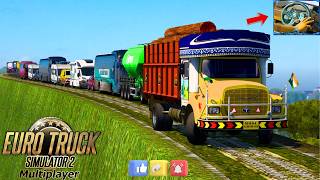 🔴ETS2 Daily Live Day 4 CONVOY | G29 STEERING WHEEL 🚛 #ets2 #truckingsims #livestreaming #indianbus