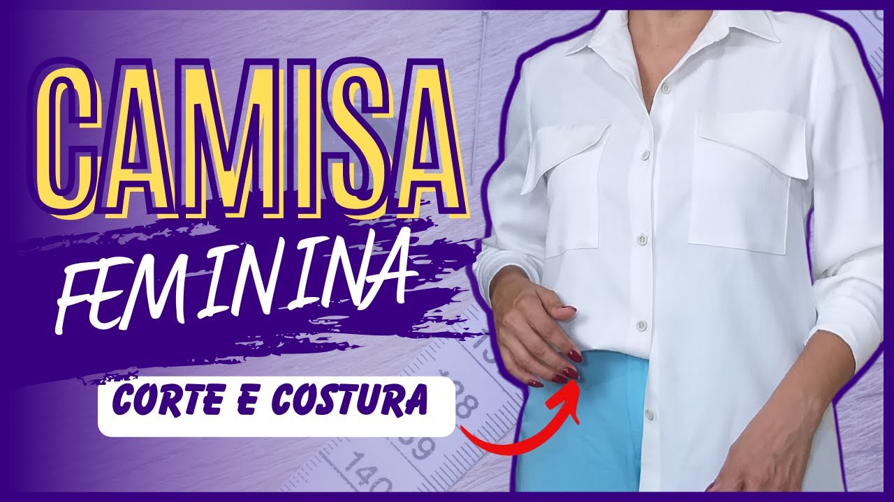 CAMISA Feminina em  LINHO / Corte  e Costura