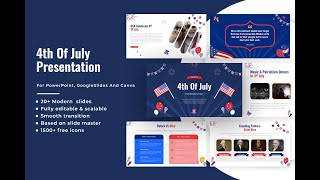 4th of July Celebration Slides – Perfect for Events, Promos & Patriotic Stories!