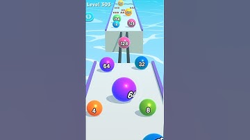 Run ball 2048 Gameplay (ios Android)  #runball #gameplay #1 all levels #1k  #shorts