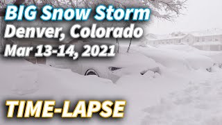 White out Conditions, Multi-Angle Time-Lapse Spring Snow Storm, Denver Colorado, Mar 13-14, 2021 by San Chaik 2,569 views 3 years ago 5 minutes, 9 seconds