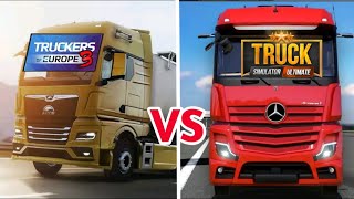 BEST TRUCK GAMES Compared!!🔥 Truckers of Europe 3 VS Truck Simulator Ultimate screenshot 4