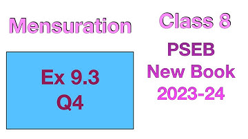 Ex 9.3 Q4 | Class 8 | Mensuration | Chapter 9 | PSEB Maths