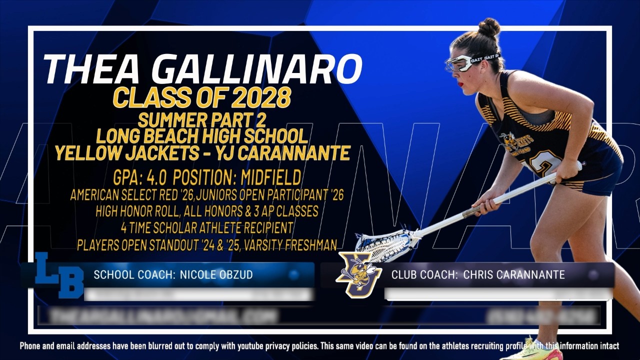 Thea Gallinaro - Lacrosse Highlights Summer 2026 Part 2