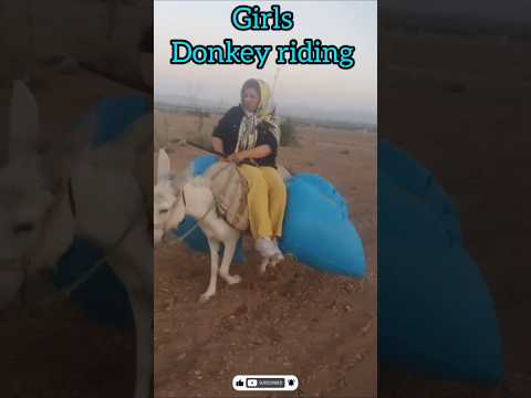 Girls Donkey Riding Funny Nomadicfamily Village Nomadiccelebration Nomad