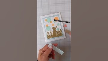 Quick and easy stamping for a kitty cat greeting card