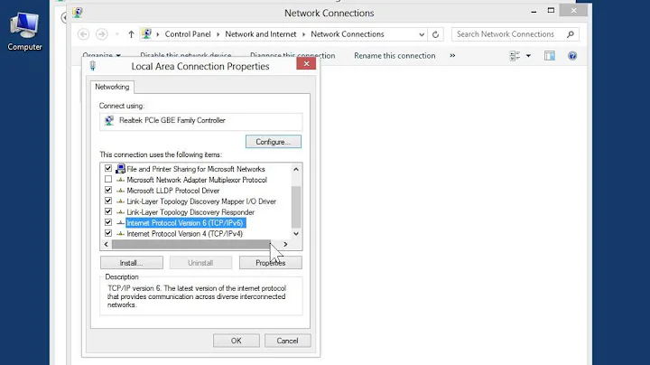 Windows 8.0 Professional - Change TCP/IP Settings