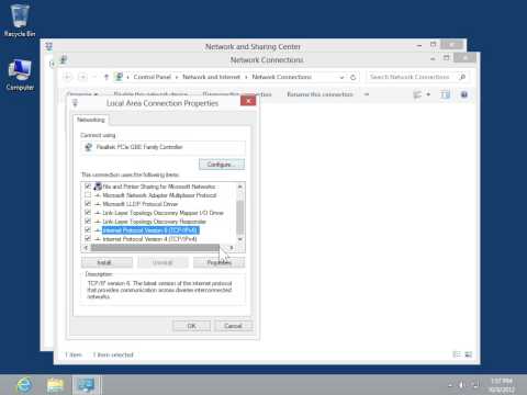 Windows 8.0 Professional - Change TCP/IP Settings