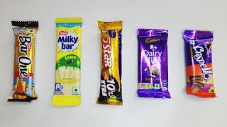 Crispello vs Dairy Milk vs Milkybar vs 5 Star vs Bar one | Chocolate ASMR | Satisfying Asmr |