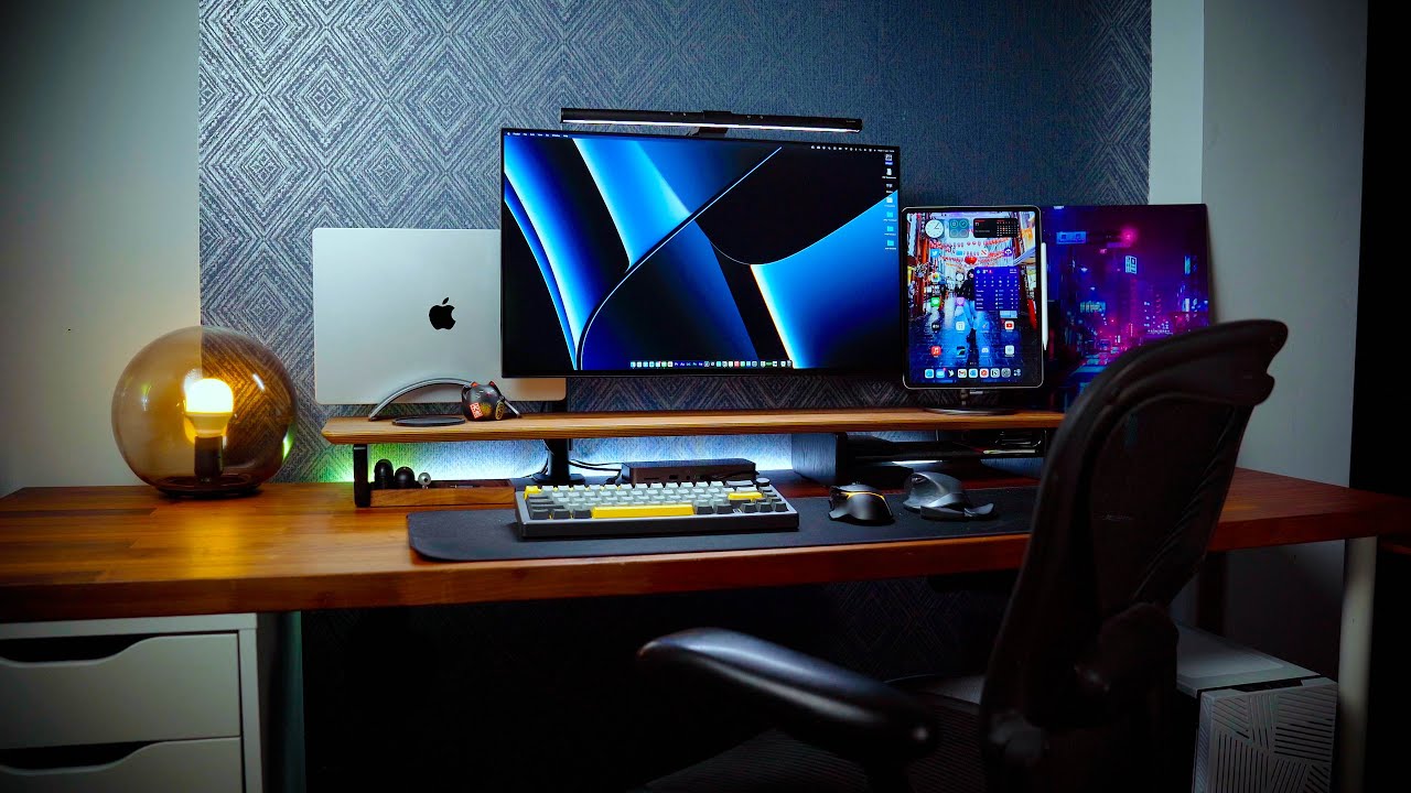 Overhauled Setup New Desk DIY & Cable Management Tips.  Diy computer  desk, Computer desk setup, Gaming room setup