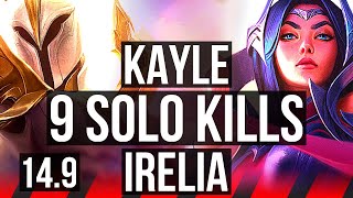 KAYLE vs IRELIA (TOP) | 9 solo kills | TR Master | 14.9