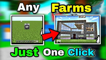 Minecraft instant farms addon | INSTANT FARM MOD | You can make any  farm just one click