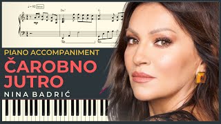 CAROBNO JUTRO – Nina Badric | Piano Karaoke Cover & Tekst   NOTE za klavir