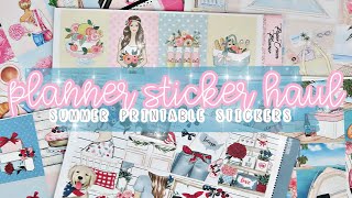 SUMMER STICKER HAUL // PRINTABLE STICKERS HAUL // AFFORDABLE PLANNER STICKERS // CARDBOARD COUTURE