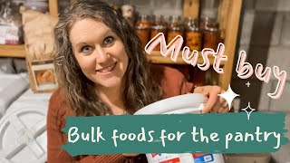 10 Foods to Buy in Bulk for your Prepared Pantry || Large Family bulk foods